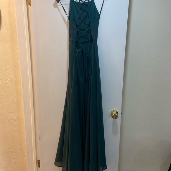 Lulus Maxi Dress. Size Medium. Forest Green. - Picture 5 of 8
